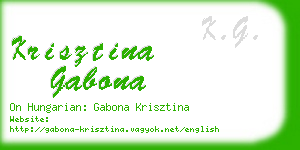 krisztina gabona business card
